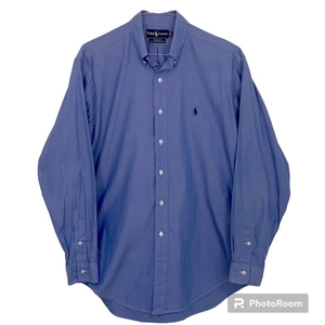 Ralph Lauren Vintage Yarmouth blue button down long sleeve shirt. Size 16-35 EUC